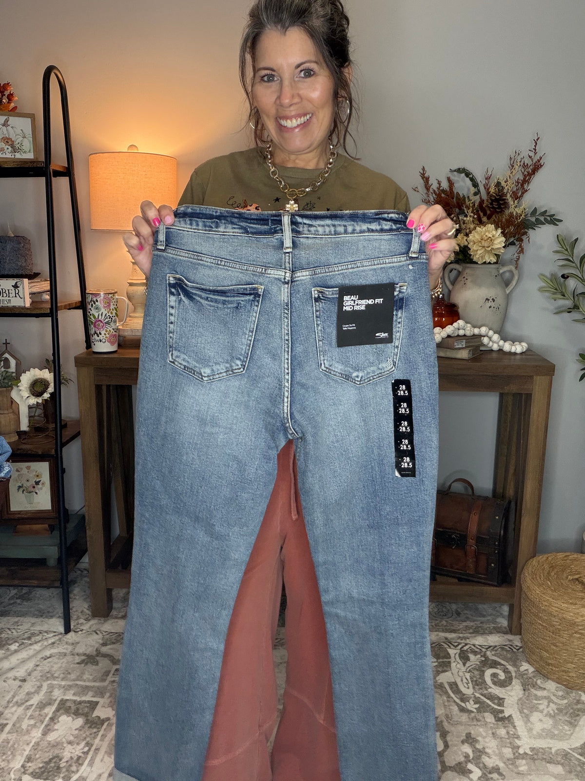 Silver Jeans Co. Beau Girlfriend Fit Mid Rise Jeans