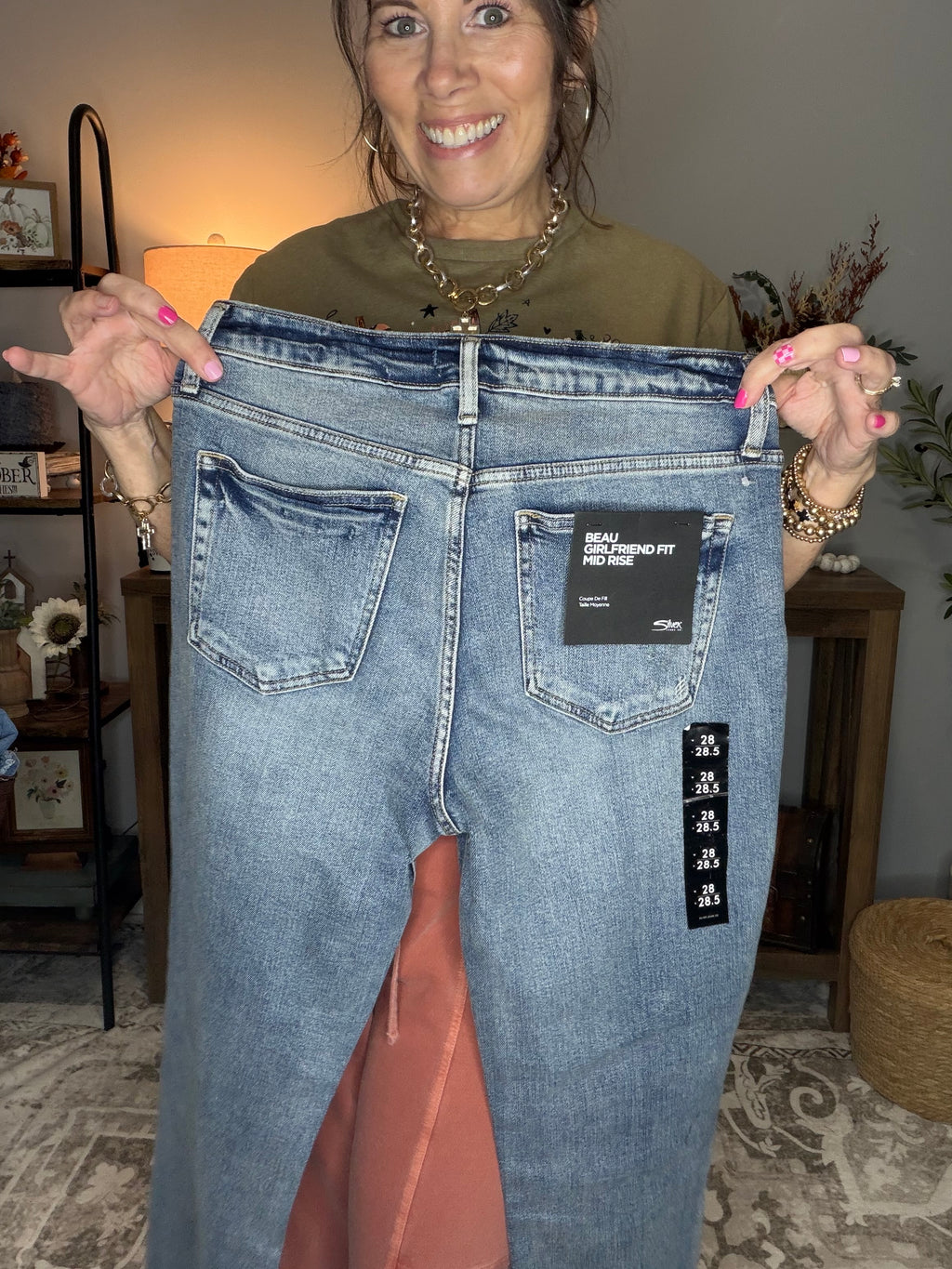 Silver Jeans Co. Beau Girlfriend Fit Mid Rise Jeans
