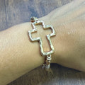Gold and Silver Stretch Bracelet