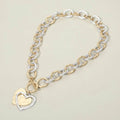 Double Heart Toggle Necklace